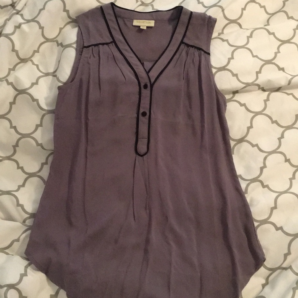 Brand new ModCloth grey and black blouse
